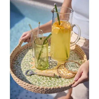 Sugrör Cocktail, 4-pack, gul - Affari