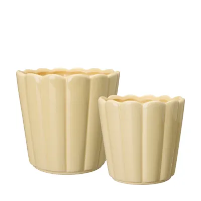 Pot Edna, Set of two, Pale Yellow – Wikholm Form
