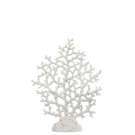Vit koralldekoration i polymaterial på en liten fot från A lot decoration, höjd 33 cm.
