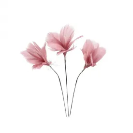 Threaded feathers in old pink 12-pack for Easter