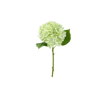 Artificial flower hydrangea in lime green