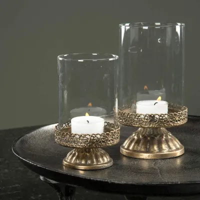 Lantern Anastacia, 2-set, golden brown - A lot decoration