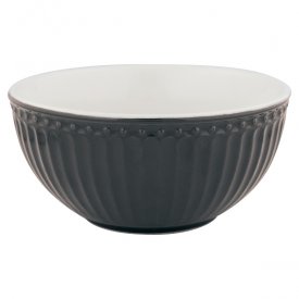 Cereal bowl Alice dark grey - GreenGate