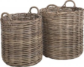 Round basket, H52 cm, Kubu Grey - Artwood