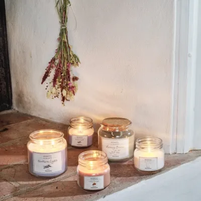 Brobacka Scented Candle, Fresh Linen, two sizes - Strömshaga