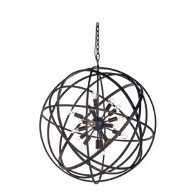 Nest ceiling lamp, black, Ø 80 cm - Artwood