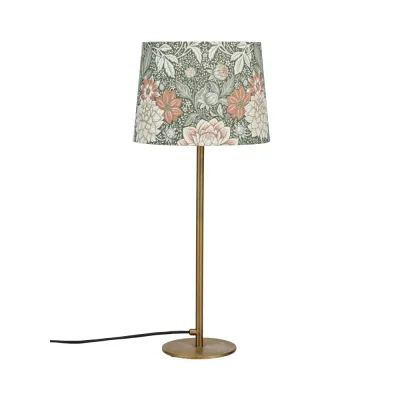 Table lamp Base incl. shade, Beaten Gold & Dahlia Green