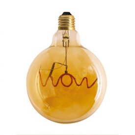 Words LED Filament, Wow, Globe 125mm, 4W gold - Pr Home