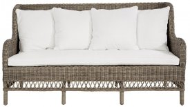 Estelle Sofa 3-seated, incl. cushions, kubu slimit grey - Artwood