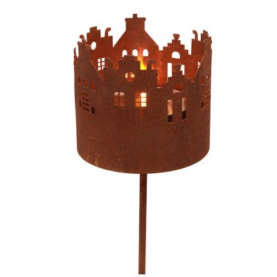 Marshal holder Townhouse, rust brown - Eldgarden