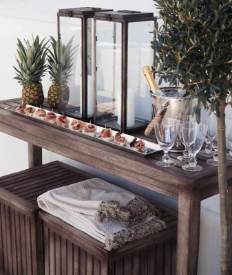 Konsollbord Vintage Outdoor, Charcoal teak - Artwood