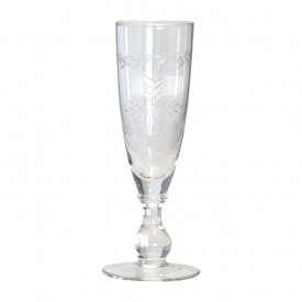 Champagne glass with cutting clear - GreenGate