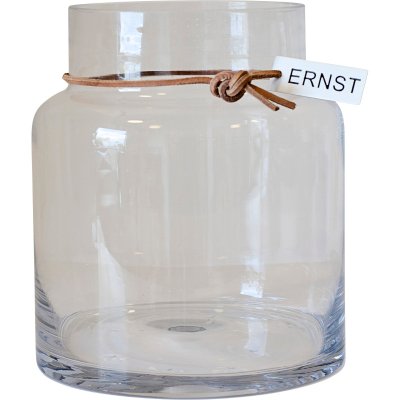 Glasvas Rak, Ø12,5 x H18 cm, klar - ERNST