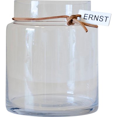 Glasvas Rak, Ø12,5 x H22,5 cm, klar - ERNST