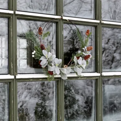 Krans Fleur, Lammöra, grön - Chic Antique