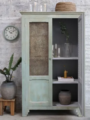 Franskt linneskåp, antik opal - Chic Antique