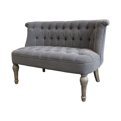 Fransk Soffa Linne, grå - Chic Antique