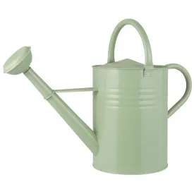 Stor vattenkanna i ljusgrön lackad metall, 11 liter, trädgårdskanna från Ib Laursen