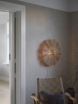 Vägglampa Amara, Ø60 cm, natur - PR Home