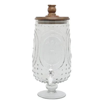 5-liter glass beverage dispenser on a base and with tap, from Chic Antique