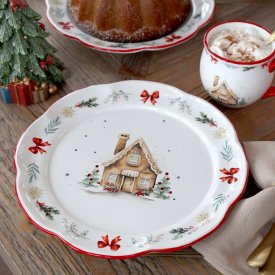 Dinner plate Chalet de Noël Cherry - Chic Antique