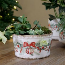 Pot Amélie Rosette & Christmas Ball Cream - Chic Antique