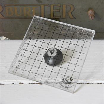 Tryckplatta med handtag för stämpel, 10x10 cm - Vintage Paint