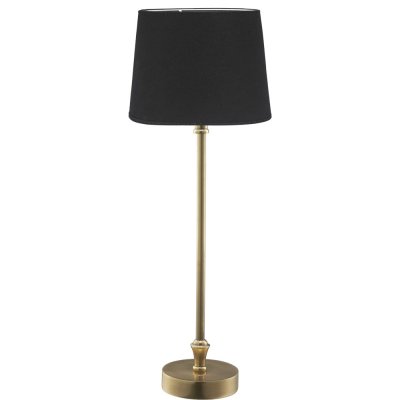 Table lamp Liam incl. shade, Brass & Black