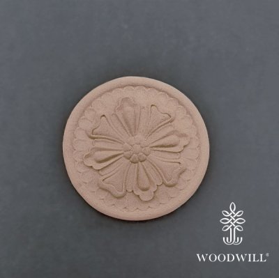 Träornament Rosett flexibel, Ø7,5 cm, trä - Vintage Paint