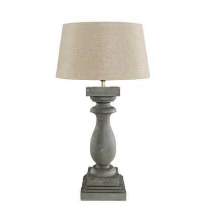 Lampfot Normandie, antique wood, rustic grey, två storlekar - Artwood