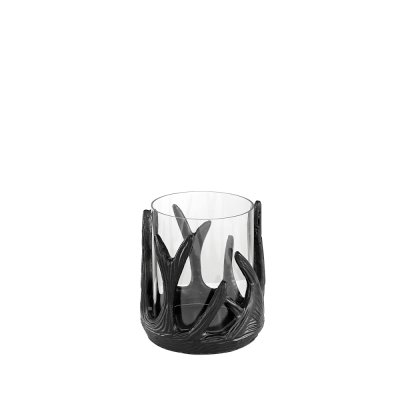 Antler Lantern, matt black, two sizes - Artwood