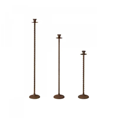 Candlestick Idun, rust brown, three sizes - Wikholm Form