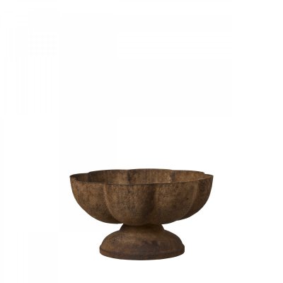 Planter bowl on foot Bloom Rust brown - Wikholm Form