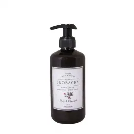 Brobacka-handkräm-med-pump-ros-och-rabarber-300ml-från-strömshaga