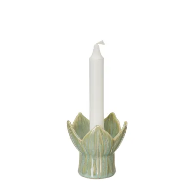 Candlestick Ingela 9x9 cm, Green melange – Wikholm Form