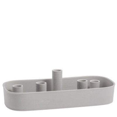 Candlestick Ensta, grey - Storefactory
