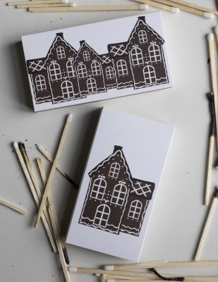 Matchbox Gingerbread, large, White & Brown - Storefactory