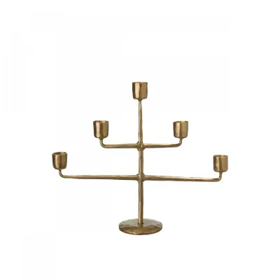 Candelabra Joytis, for 5 candles, Antique Gold - Wikholm Form