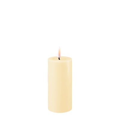 LED Blockljus Ø5x10 cm, Cream - Deluxe Homeart