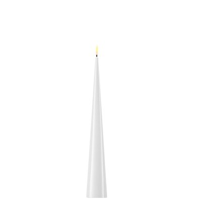 LED Kon-ljus lackad, H28 cm, Vit - Deluxe Homeart