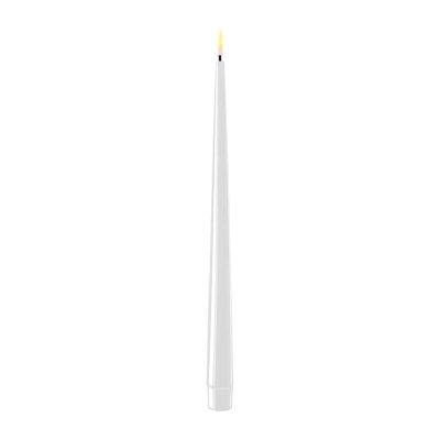 LED Kronljus lackad, H28 cm, 2-pack, Vit - Deluxe Homeart