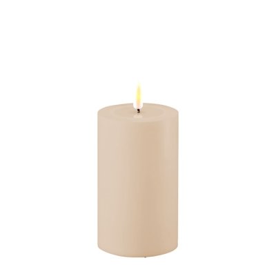 LED Blockljus Utomhus, Ø7,5x12,5 cm, Sand - Deluxe Homeart