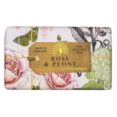 Tvål Ros & Pion, 190 gram - The English Soap Company