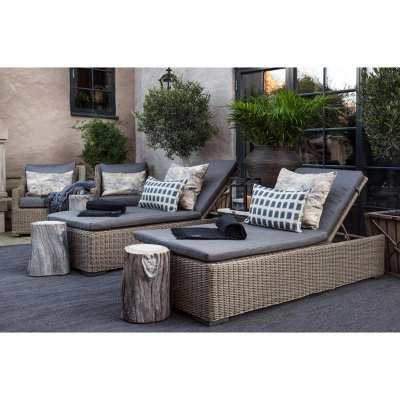 Sidobord Anson, Charcoal teak & iron - Artwood