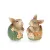 Bunny in egg from A Lot Decoration in green and orange egg, Easter decoration 11 cm