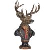Bust Deer, H58 cm, Black & Antique Gold - A lot decoration