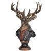 Bust Deer, H58 cm, Black & Antique Gold - A lot decoration