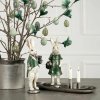 Feather flower, dark blue-green, 12 pcs - A lot Decoration
