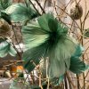 Feather flower, dark blue-green, 12 pcs - A lot Decoration