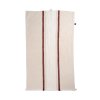 The linen-blend kitchen towel in natural, white, and red from Ernst.